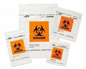 BIOHAZARD PLASTIC BAG FOR LAB SAMPLE 2 أكياس فتحتين لعينات المختبر
