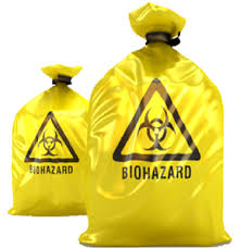 BIOHAZARD PLASTIC BAG FOR MEDICAL WASTE ALL SIZES اكياس للنفايات الطبية